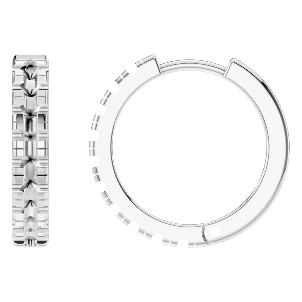 EA-9913 White Gold Earrings UNSET - Main View