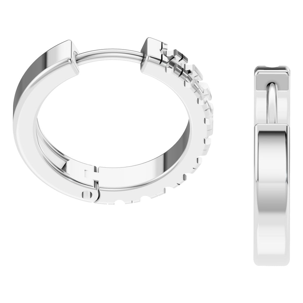 EA-9913 White Gold Earrings UNSET - Side View