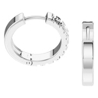 EA-9913 White Gold Earrings UNSET - Side View