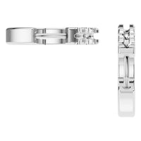 EA-9913 White Gold Earrings UNSET - Back View