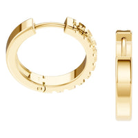 EA-9913 Yellow Gold Earrings UNSET - Side View