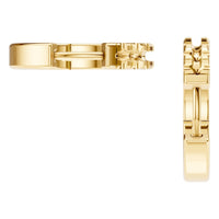 EA-9913 Yellow Gold Earrings UNSET - Back View