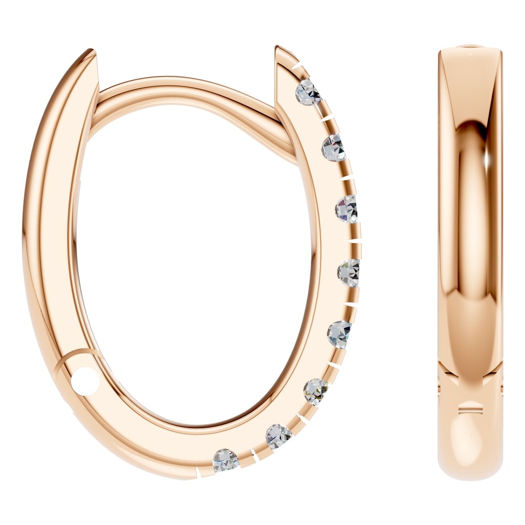 EA-9914 Rose Gold Earrings SET - Angle View