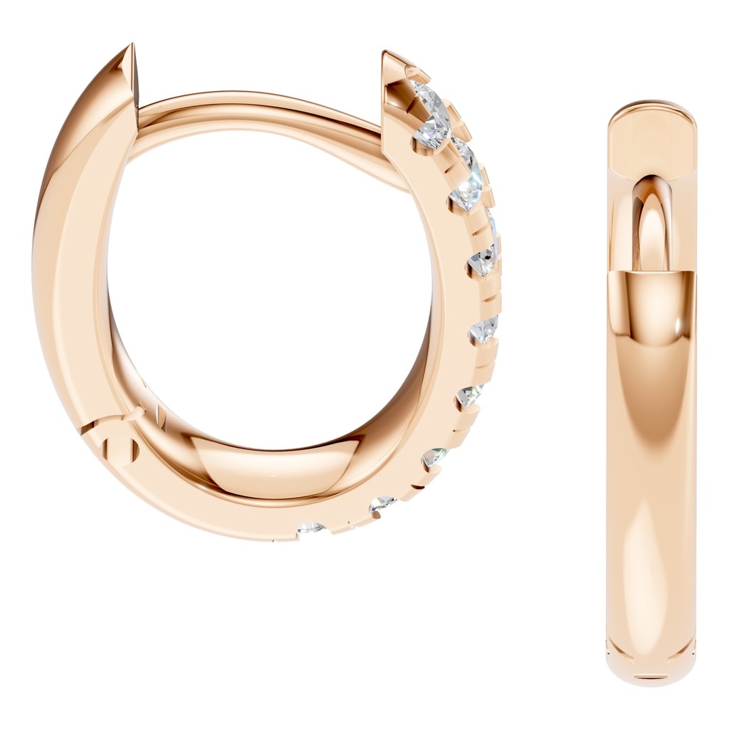 EA-9914 Rose Gold Earrings SET - Side View