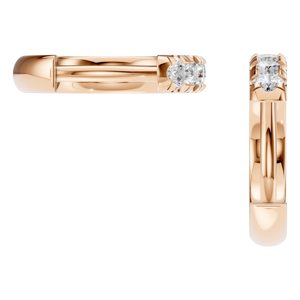 EA-9914 Rose Gold Earrings SET - Back View