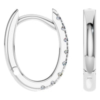EA-9914 White Gold Earrings SET - Angle View