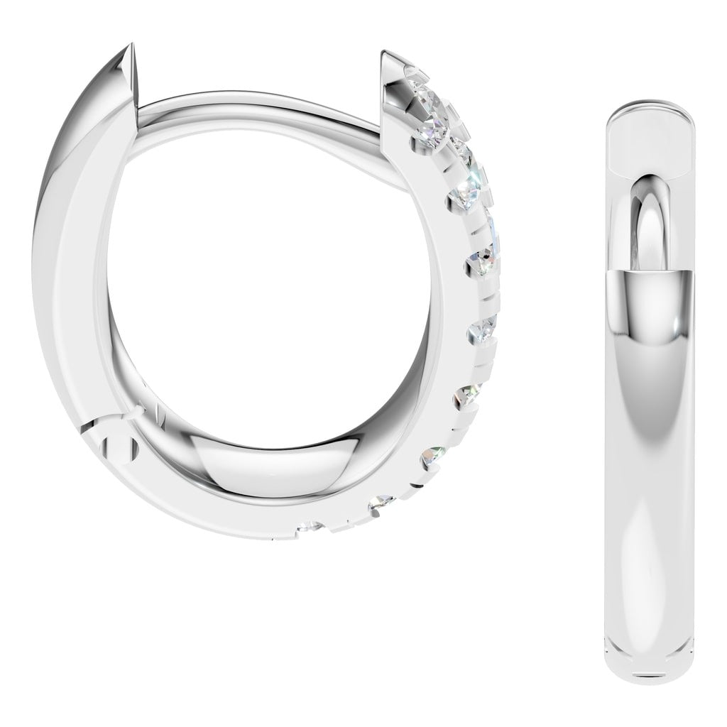 EA-9914 White Gold Earrings SET - Side View