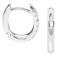 EA-9914 White Gold Earrings SET - Side View
