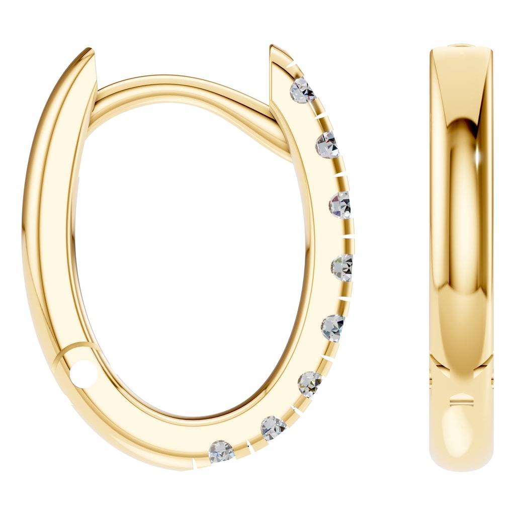 EA-9914 Yellow Gold Earrings SET - Angle View