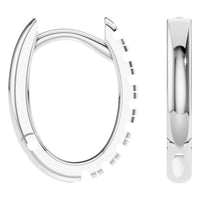 EA-9914 White Gold Earrings UNSET - Angle View