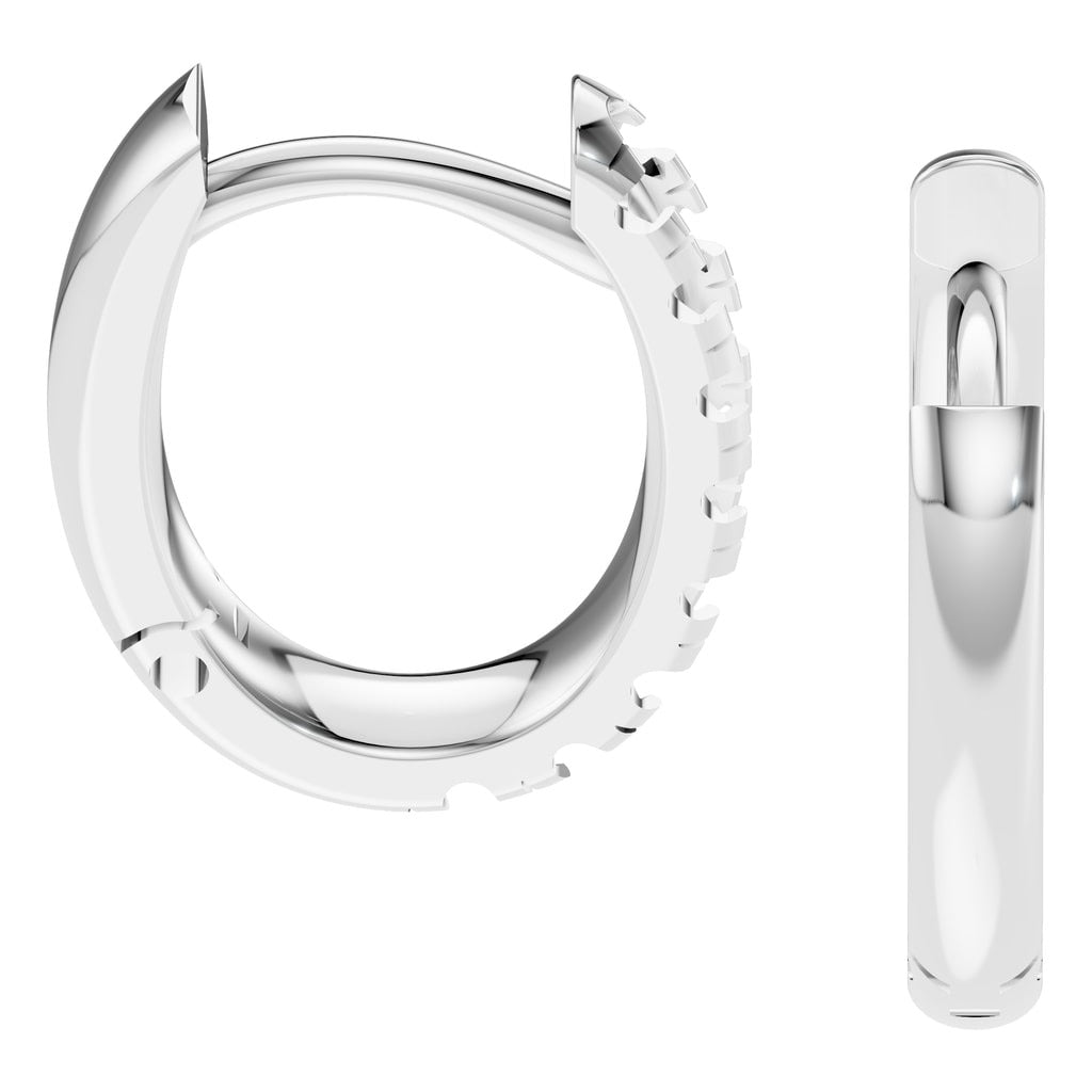 EA-9914 White Gold Earrings UNSET - Side View