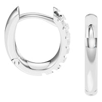 EA-9914 White Gold Earrings UNSET - Side View
