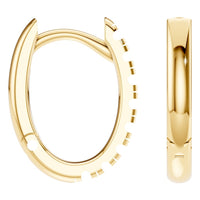 EA-9914 Yellow Gold Earrings UNSET - Angle View