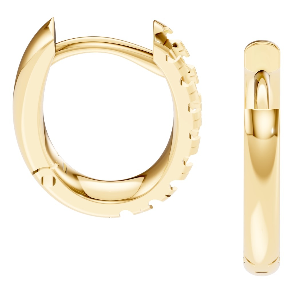 EA-9914 Yellow Gold Earrings UNSET - Side View