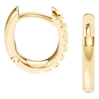 EA-9914 Yellow Gold Earrings UNSET - Side View
