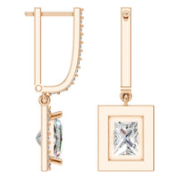 EA-9915 Rose Gold Earrings SET - Angle View