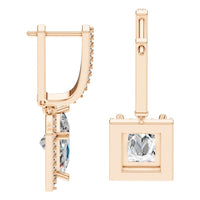 EA-9915 Rose Gold Earrings SET - Side View