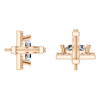 EA-9915 Rose Gold Earrings SET - Back View