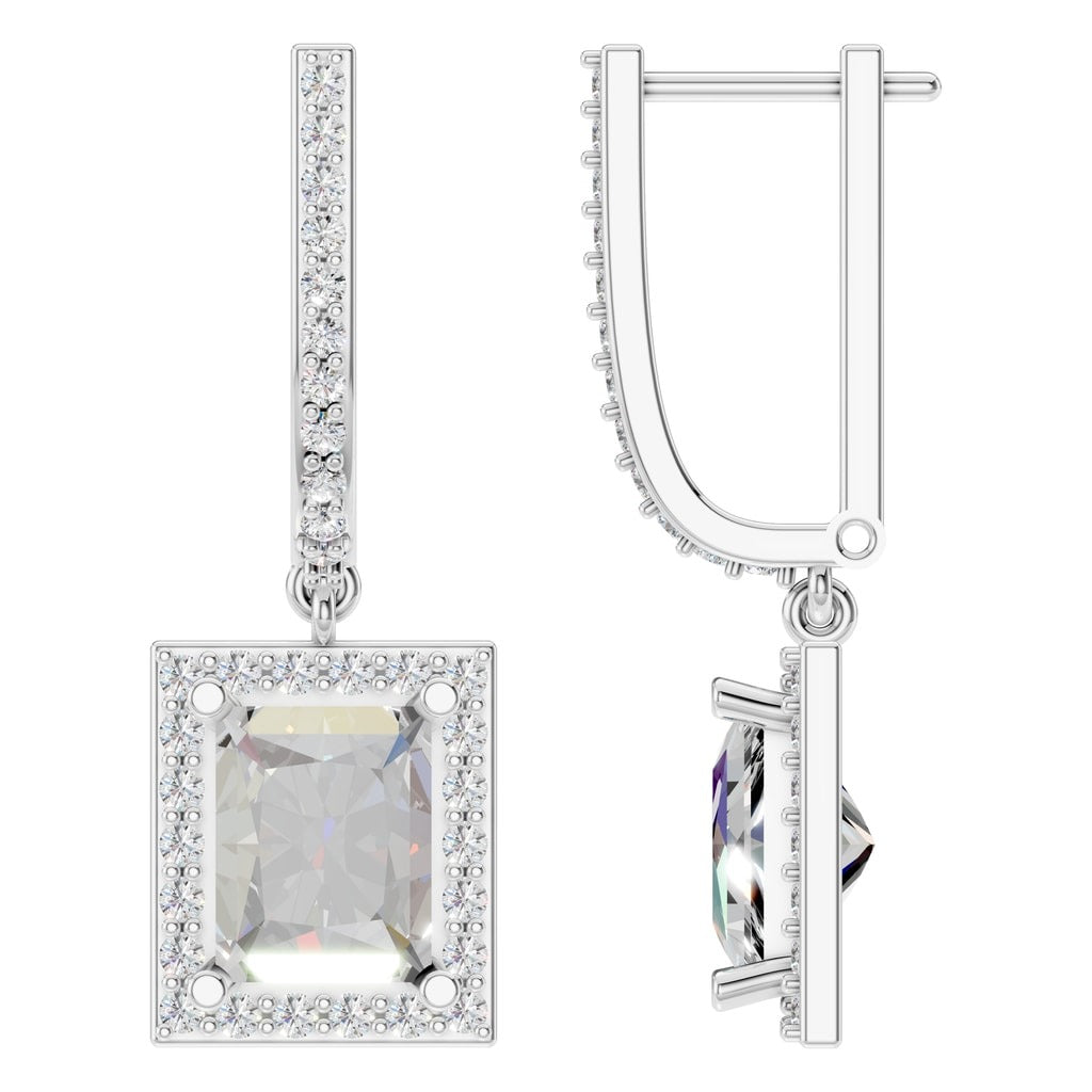EA-9915 White Gold Earrings SET - Main View