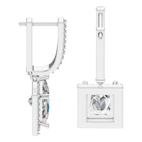 EA-9915 White Gold Earrings SET - Side View