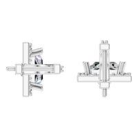 EA-9915 White Gold Earrings SET - Back View