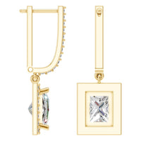 EA-9915 Yellow Gold Earrings SET - Angle View