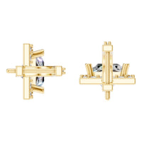EA-9915 Yellow Gold Earrings SET - Back View