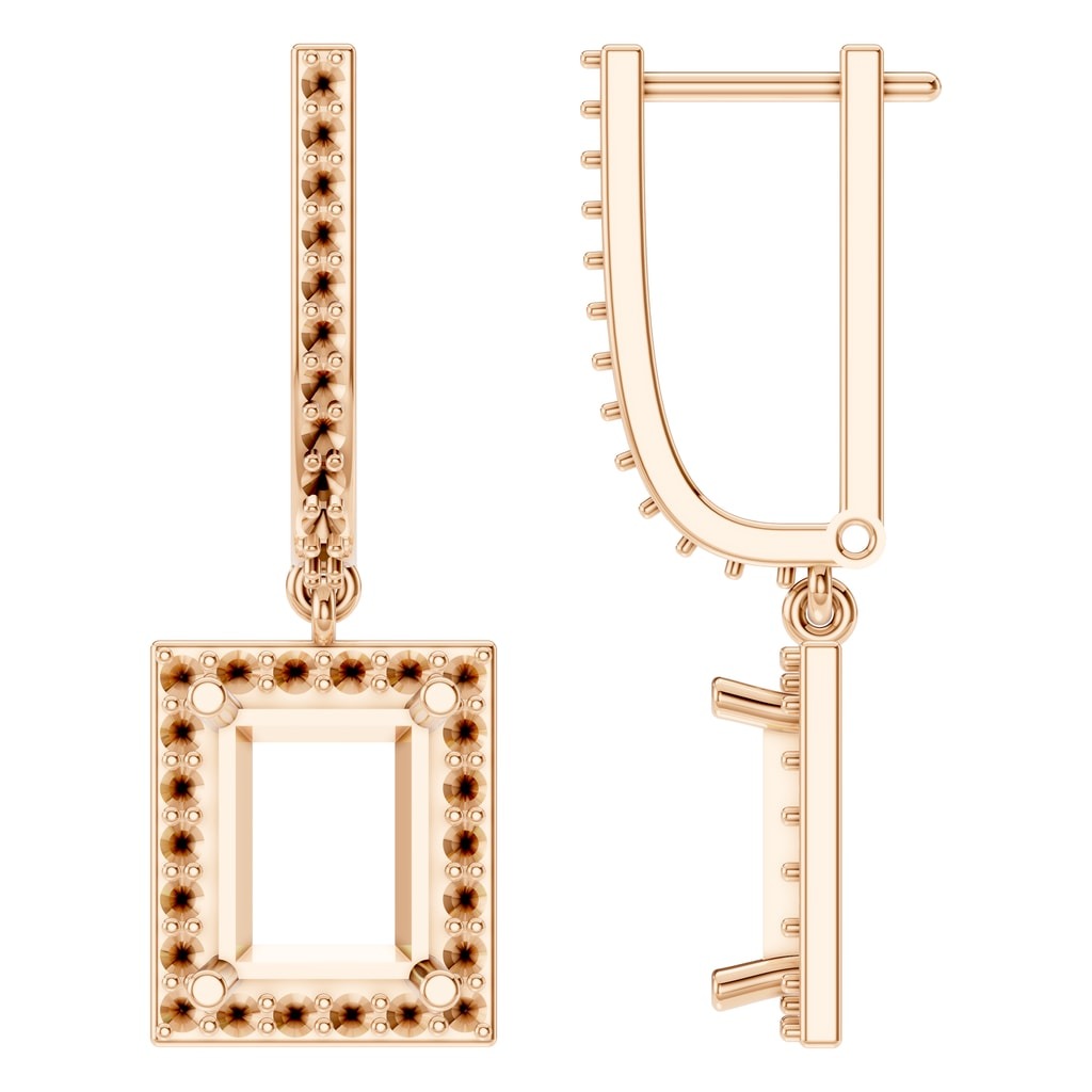 EA-9915 Rose Gold Earrings UNSET - Main View