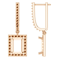 EA-9915 Rose Gold Earrings UNSET - Main View