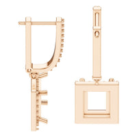 EA-9915 Rose Gold Earrings UNSET - Side View