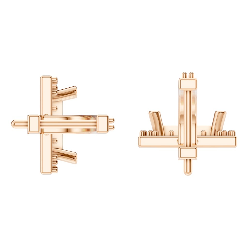 EA-9915 Rose Gold Earrings UNSET - Back View