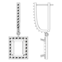 EA-9915 White Gold Earrings UNSET - Main View