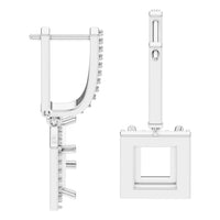 EA-9915 White Gold Earrings UNSET - Side View
