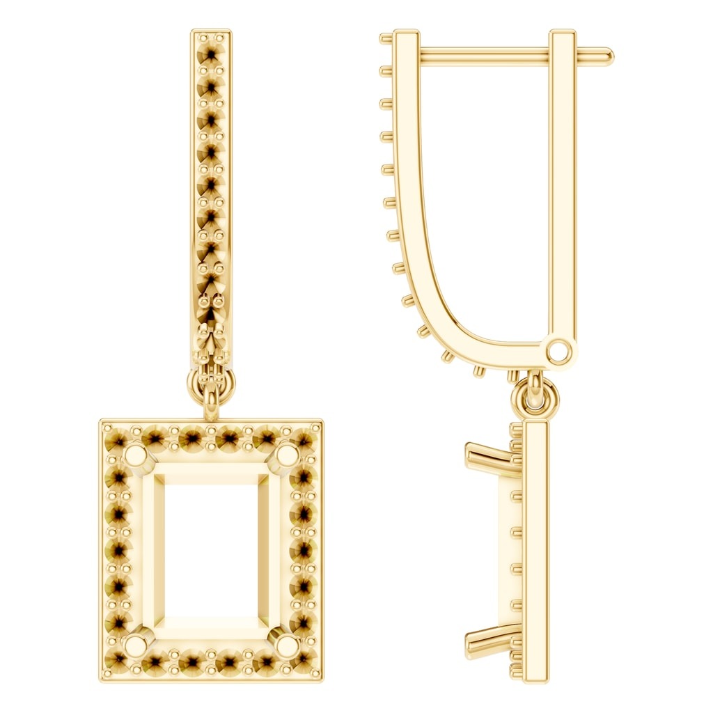 EA-9915 Yellow Gold Earrings UNSET - Main View