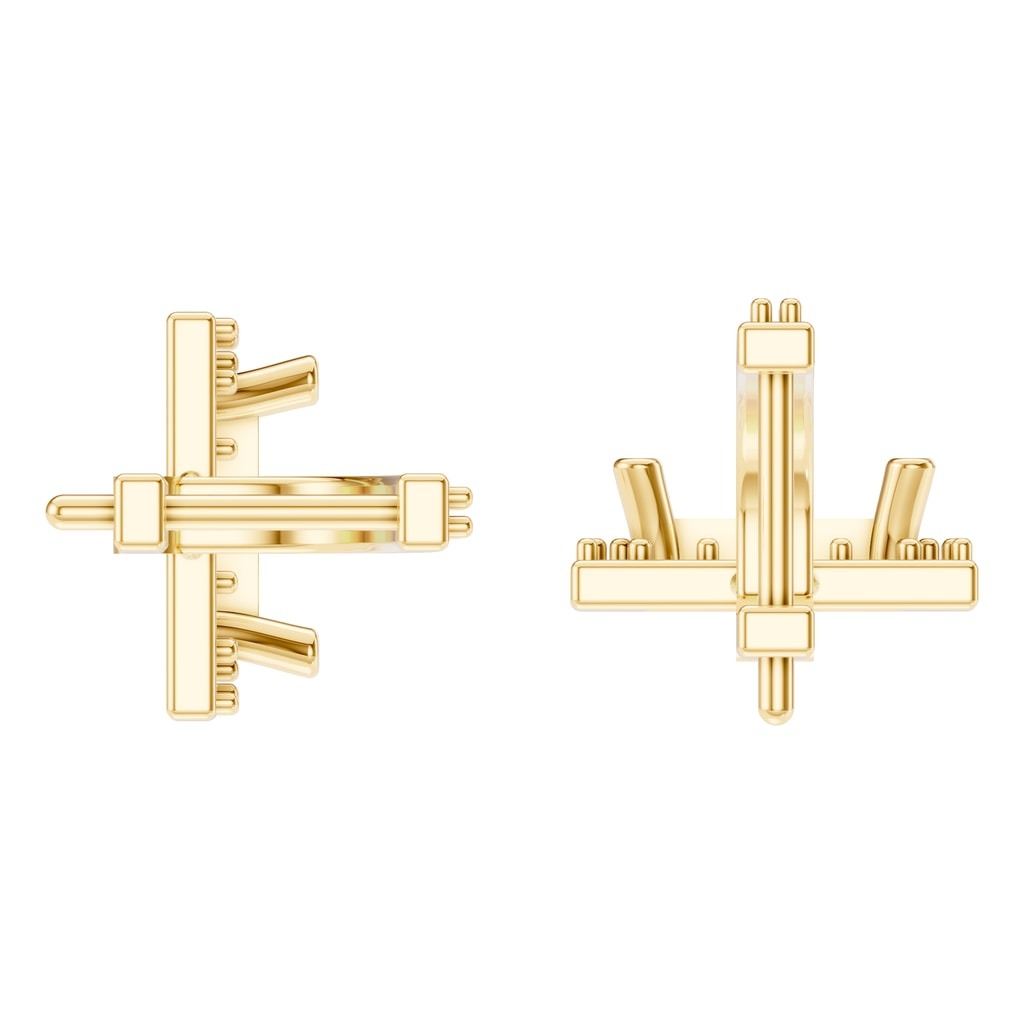 EA-9915 Yellow Gold Earrings UNSET - Back View