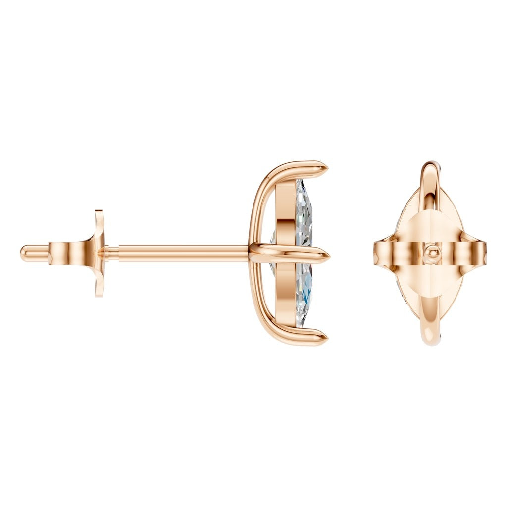 EA-9917 Rose Gold Earrings SET - Angle View