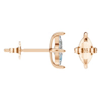 EA-9917 Rose Gold Earrings SET - Angle View