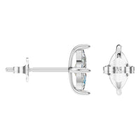 EA-9917 White Gold Earrings SET - Angle View