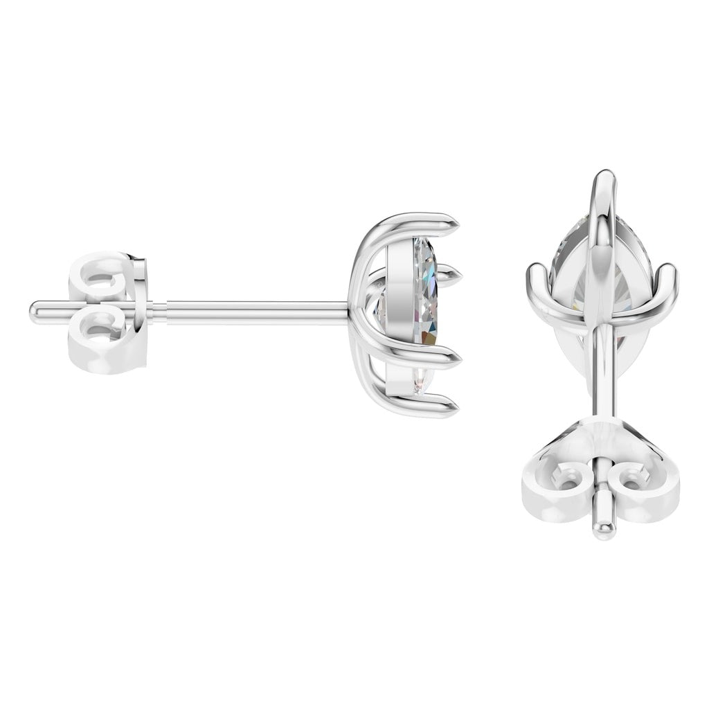 EA-9917 White Gold Earrings SET - Side View