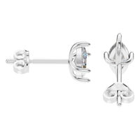 EA-9917 White Gold Earrings SET - Side View