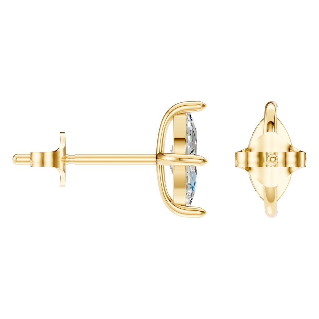 EA-9917 Yellow Gold Earrings SET - Angle View