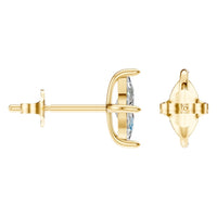 EA-9917 Yellow Gold Earrings SET - Angle View