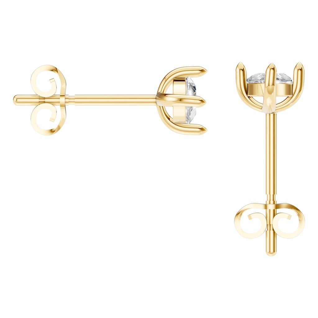 EA-9917 Yellow Gold Earrings SET - Back View