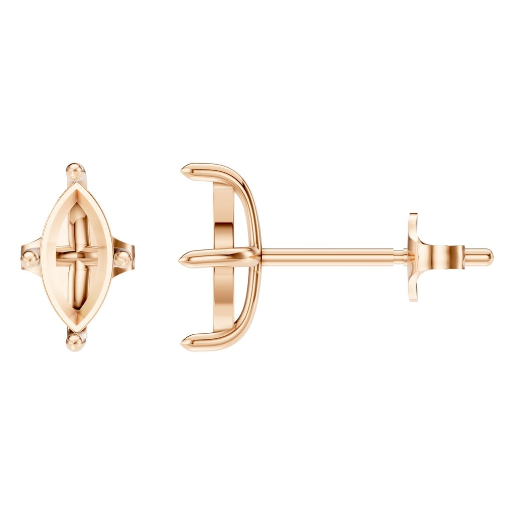 EA-9917 Rose Gold Earrings UNSET - Main View