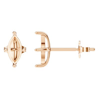 EA-9917 Rose Gold Earrings UNSET - Main View