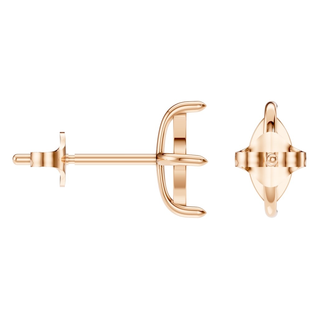 EA-9917 Rose Gold Earrings UNSET - Angle View