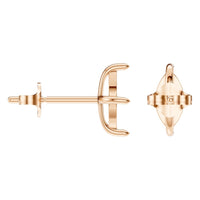 EA-9917 Rose Gold Earrings UNSET - Angle View