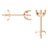EA-9917 Rose Gold Earrings UNSET - Back View