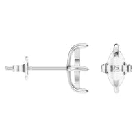 EA-9917 White Gold Earrings UNSET - Angle View