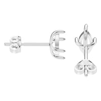 EA-9917 White Gold Earrings UNSET - Side View